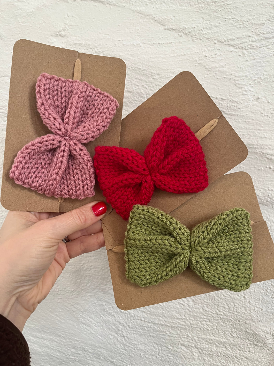 Christmas Knitted bow accessory