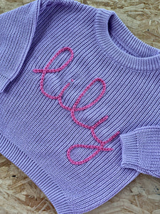 18+ MONTHS SIZES The Geansaí Beag-personalised jumper