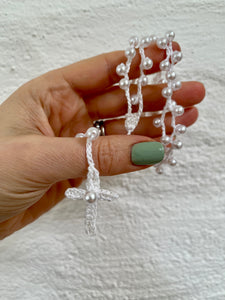 Paidrín crochet rosary beads
