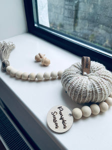 Pumpkin Season Wood bead decoration