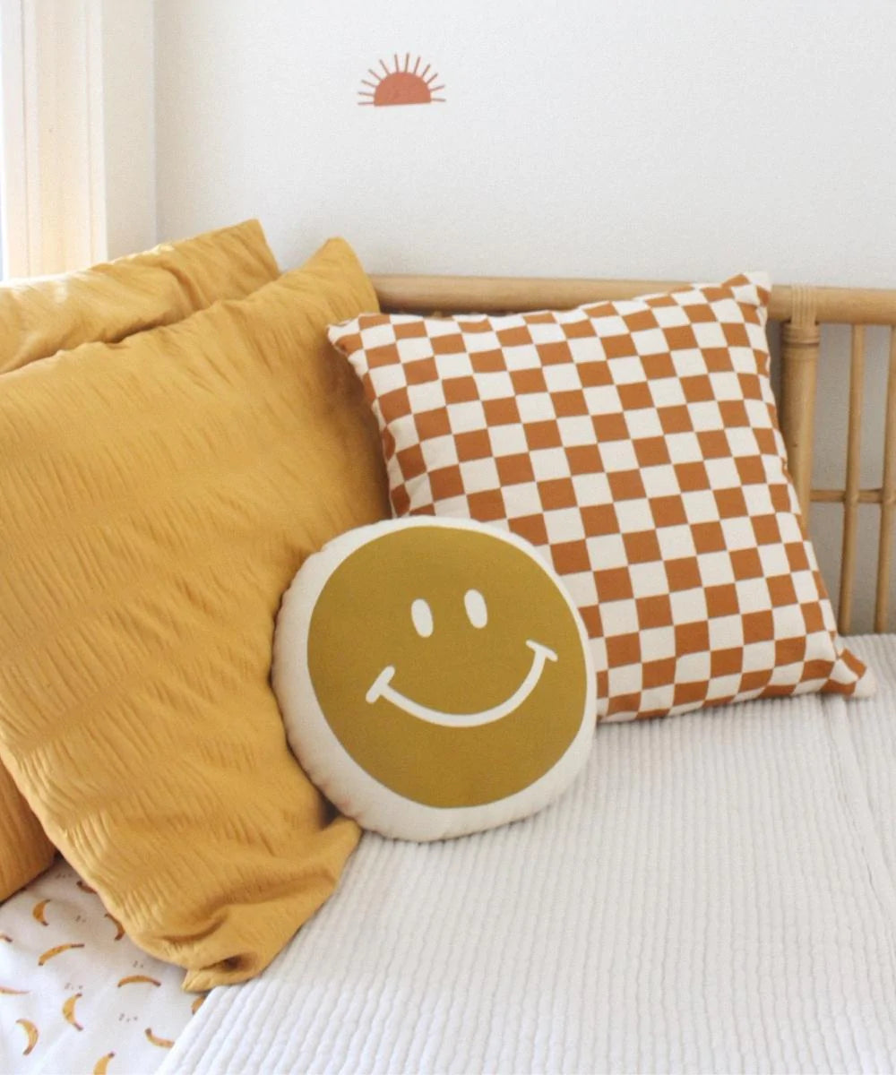 Smiley accent pillows